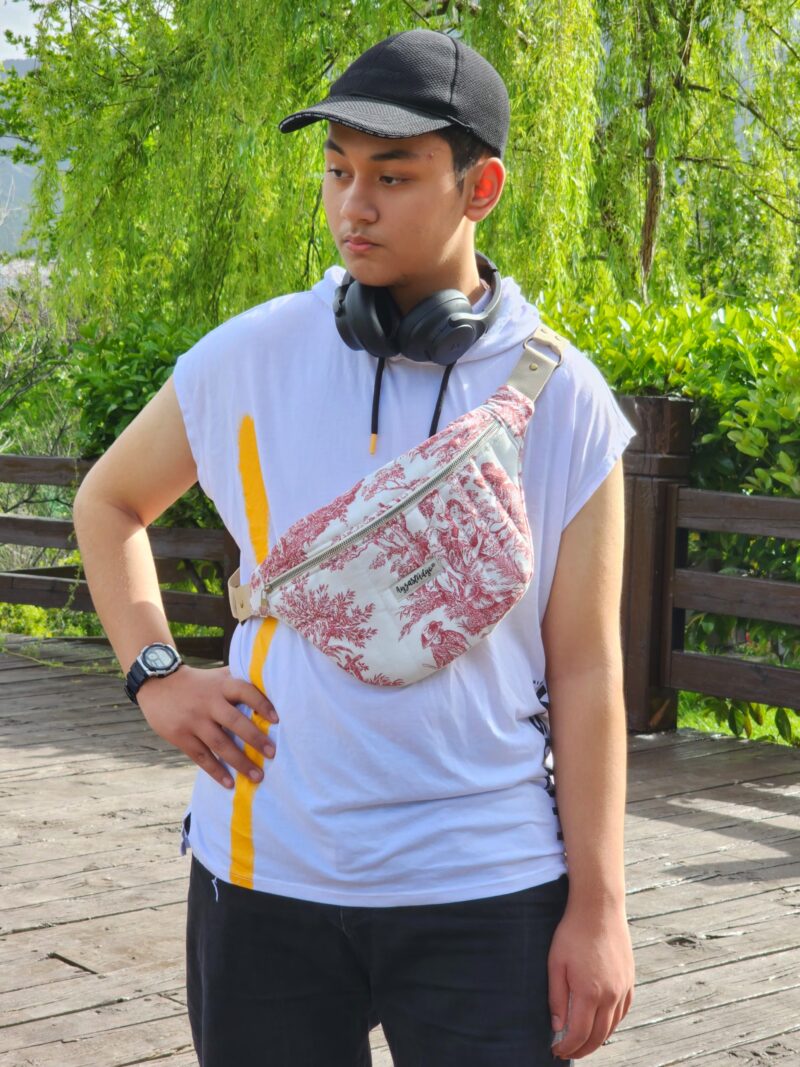Toile de Jouy Design Unisex Bum Bag XL | Ayza Stüdyo
