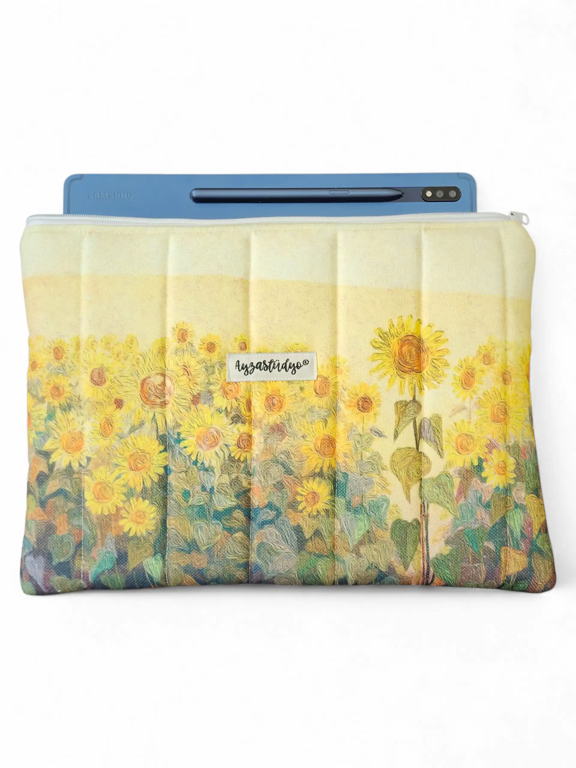 Puffy iPad/Tablet Sleeve - Sunflowers | Ayza Stüdyo - Image 2